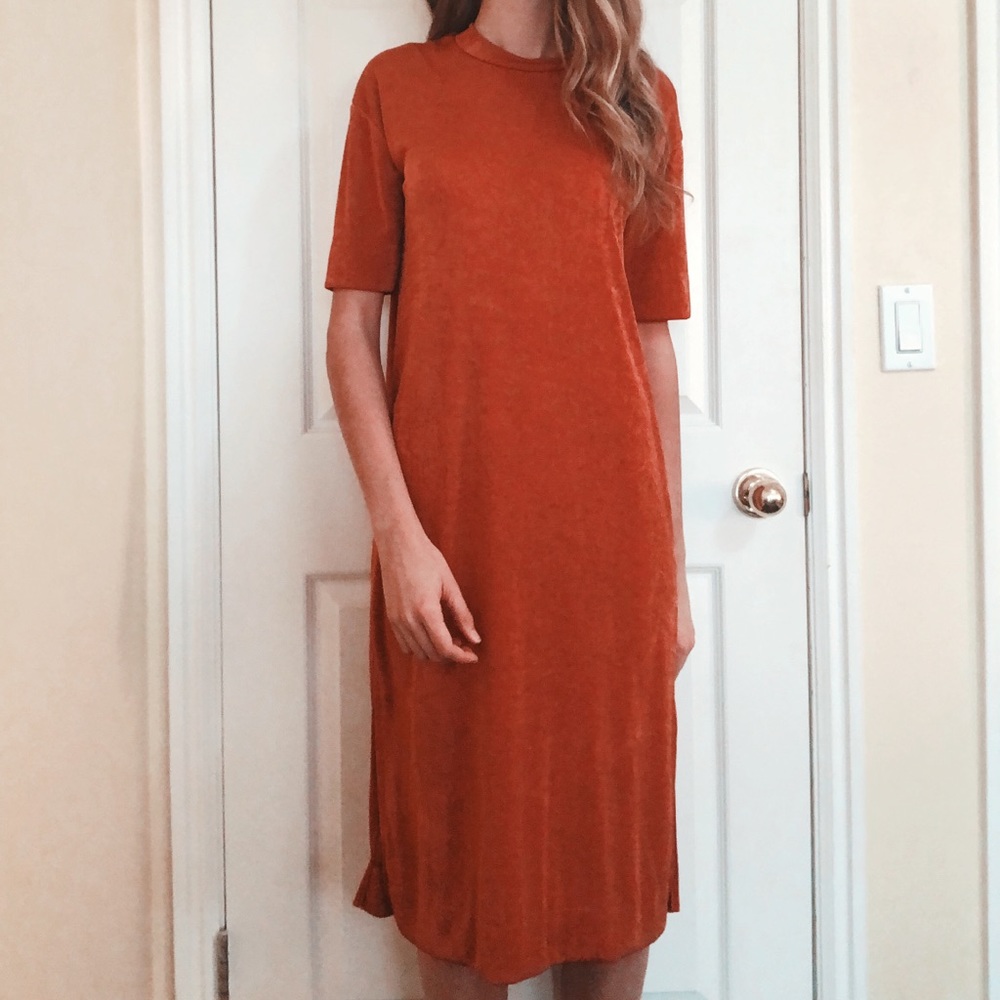 ASOS NEW RUST SWING DRESS - Picture 3 of 5